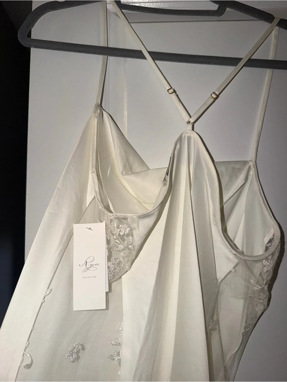 Rya Collection ivory satin